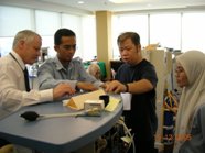Geoff mentoring Malaysian biomeds